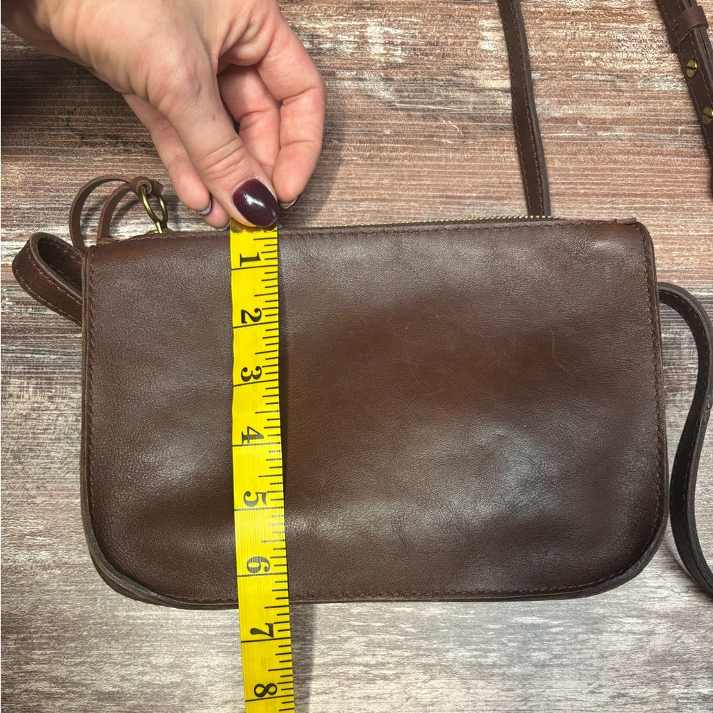Madewell | VGUC Brown Leather Simple Crossbody Bag Leather Classic Chic Suede - Picture 11 of 13